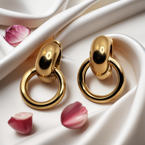 Golden Ring Stud earrings